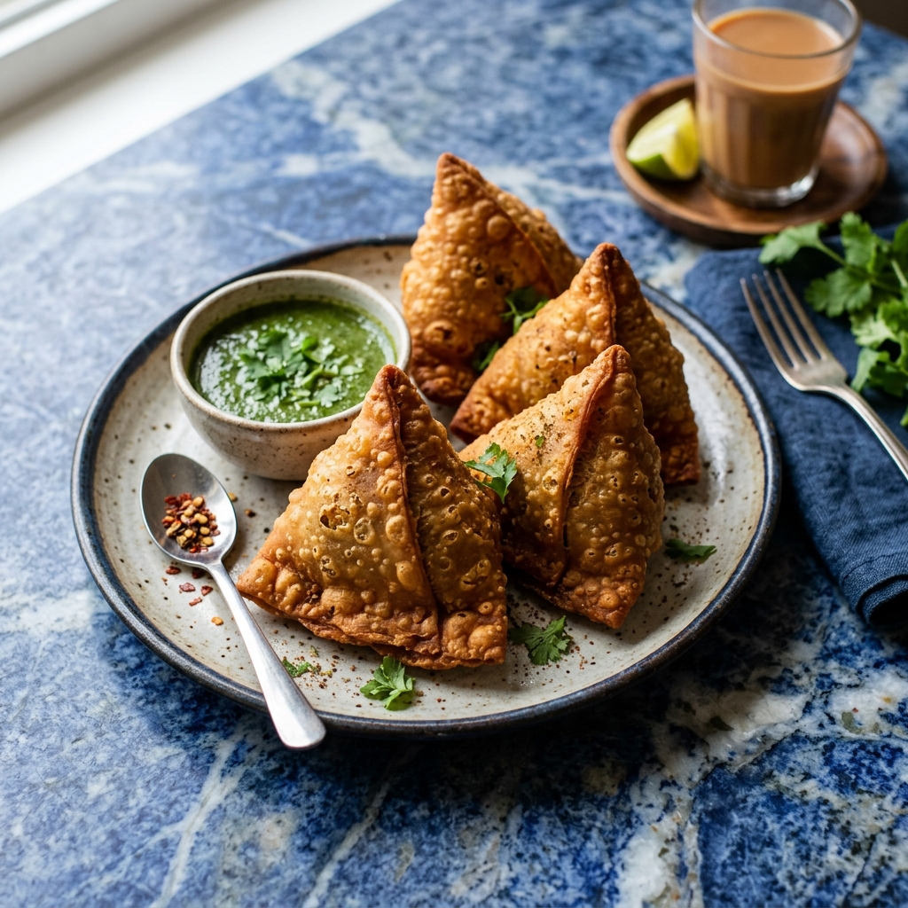 Cooked 1 kg Chicken samosa
